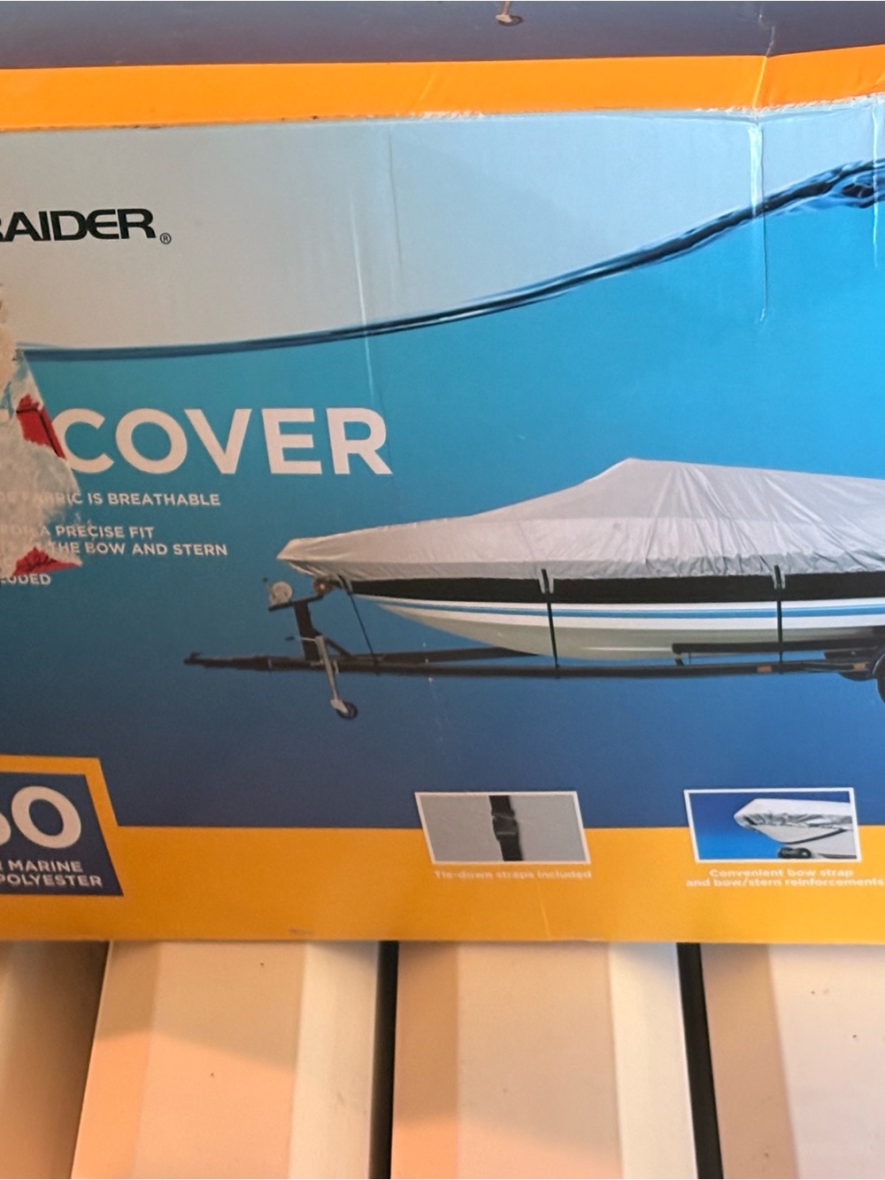 Marine Boat Cover - Beige Protective Cover - NEW IN BOX - Model C 16-18.5 feet